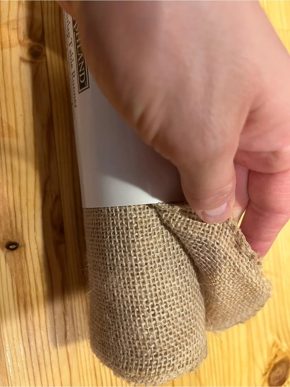 Ashland Burlap Table Runner - Natural Burlap Brown